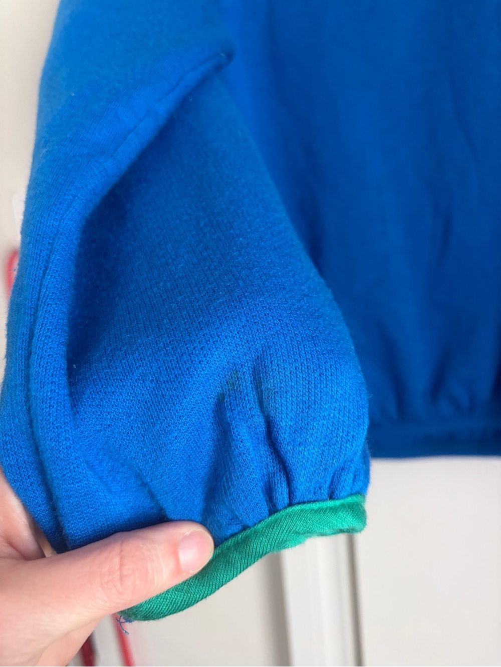 Vintage blue Quarter-Zip with Green Trim - Picture 11 of 11